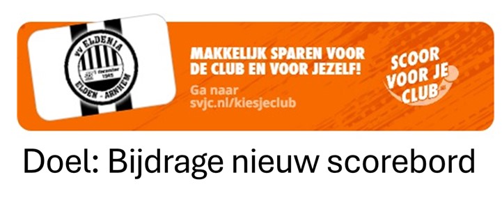 Sparen voor nieuw scorebord